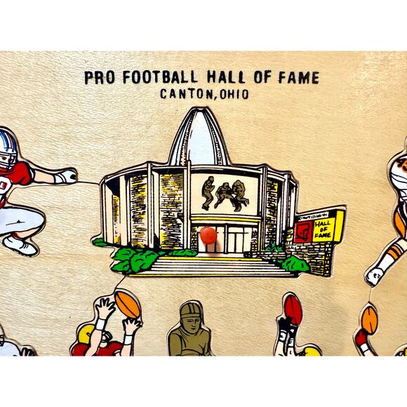 Vintage Posen football hall of fame peg puzzle features Jim Thorpe - Picture 2 of 6